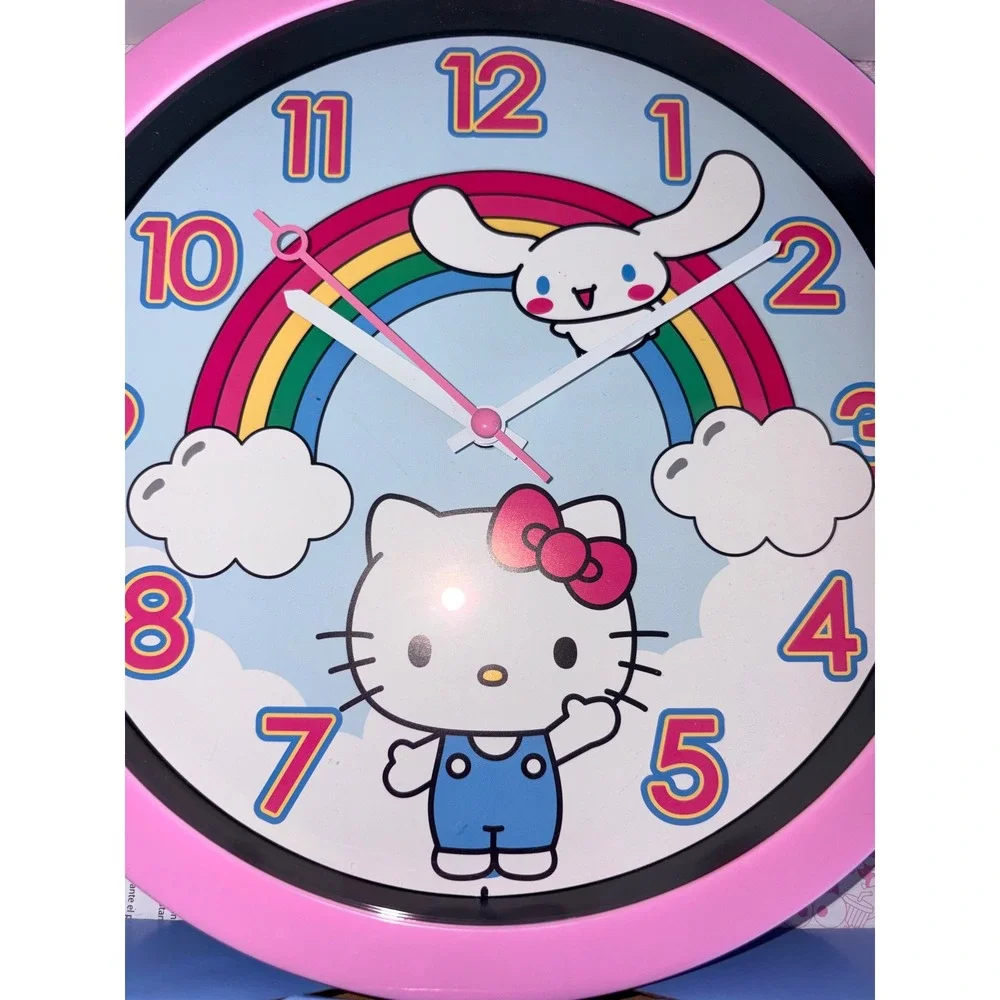 Sanrio‎ Hello Kitty Cinnamoroll Wall Clock Pink Blue New Rainbow HKF3064 10in